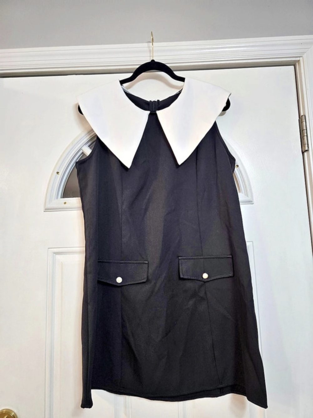 Black & White Collared Mini Dress Like New